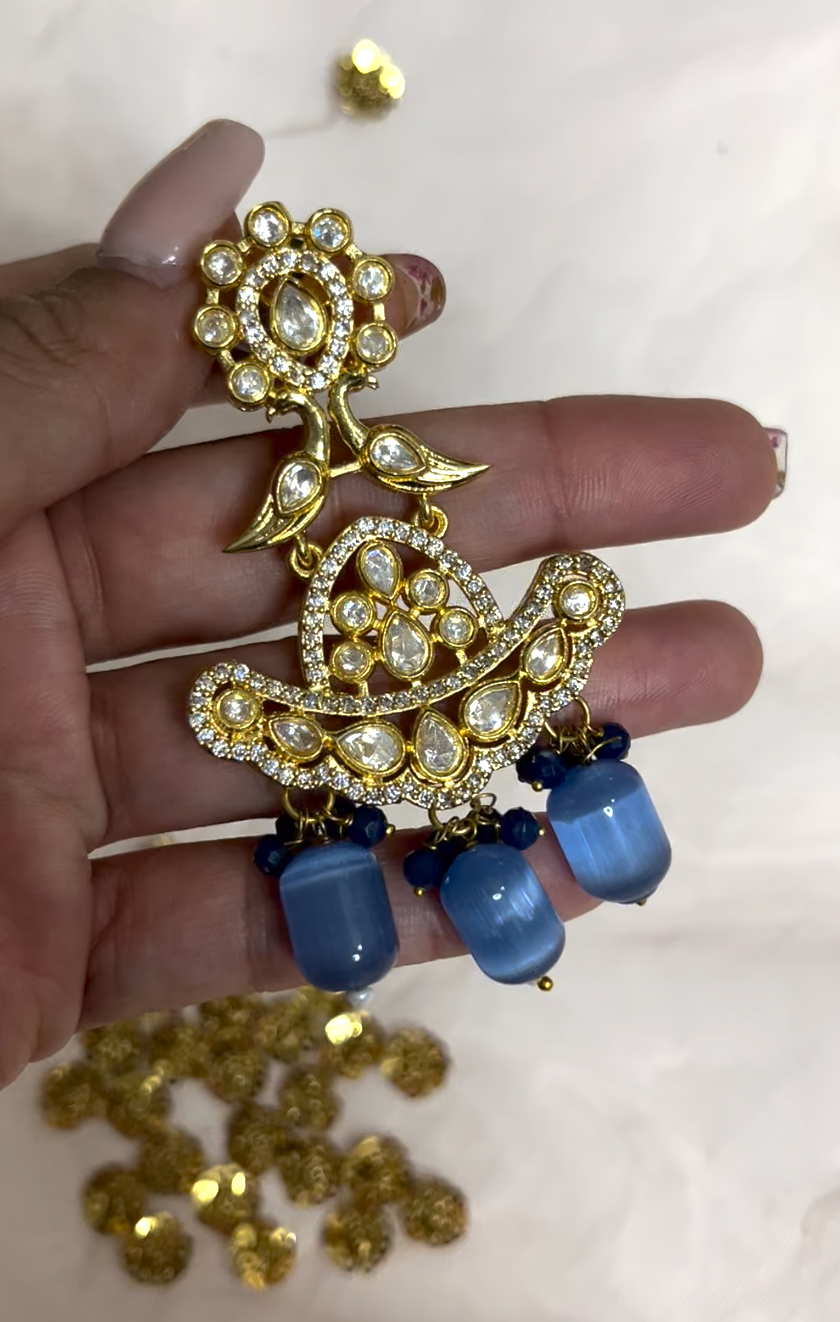 Tyanni stone earrings (gold plated base)